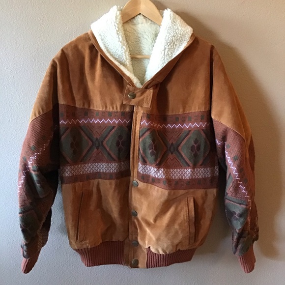 Vera Pelle Other - Vintage Boho Jacket Sheep Wool Lined Italy! Size S